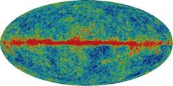 Карта микроволнового фонового космического излучения